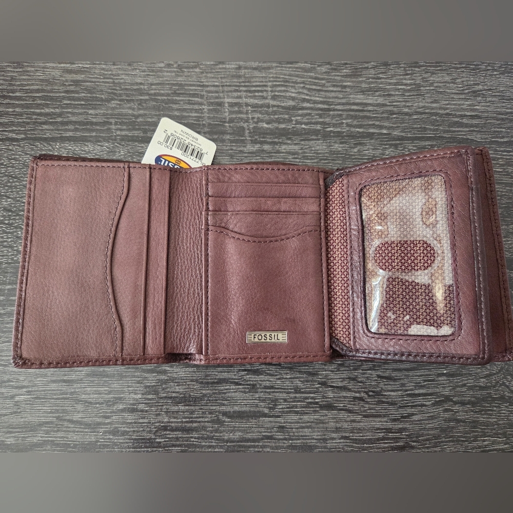 Men's Fossil Rich Brown Leather Wallet - Picture 4 of 8